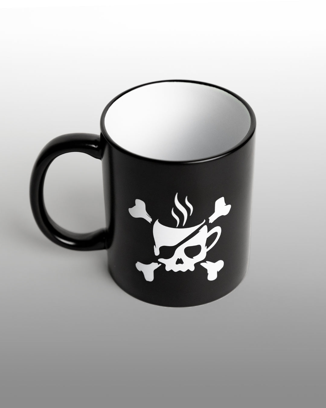 Image of Skull Brew Coffee Matte Black Mug (11oz)