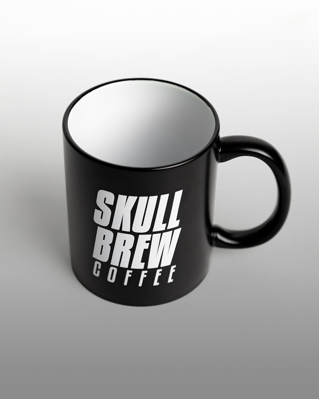 Image of Skull Brew Coffee Matte Black Mug (11oz)